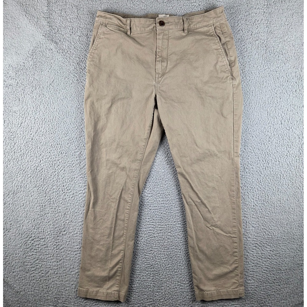 Flint and Tinder Pants Mens 34x30 Brown Athletic Tapered Fit Chino Casual Cotton